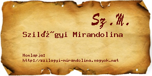 Szilágyi Mirandolina névjegykártya